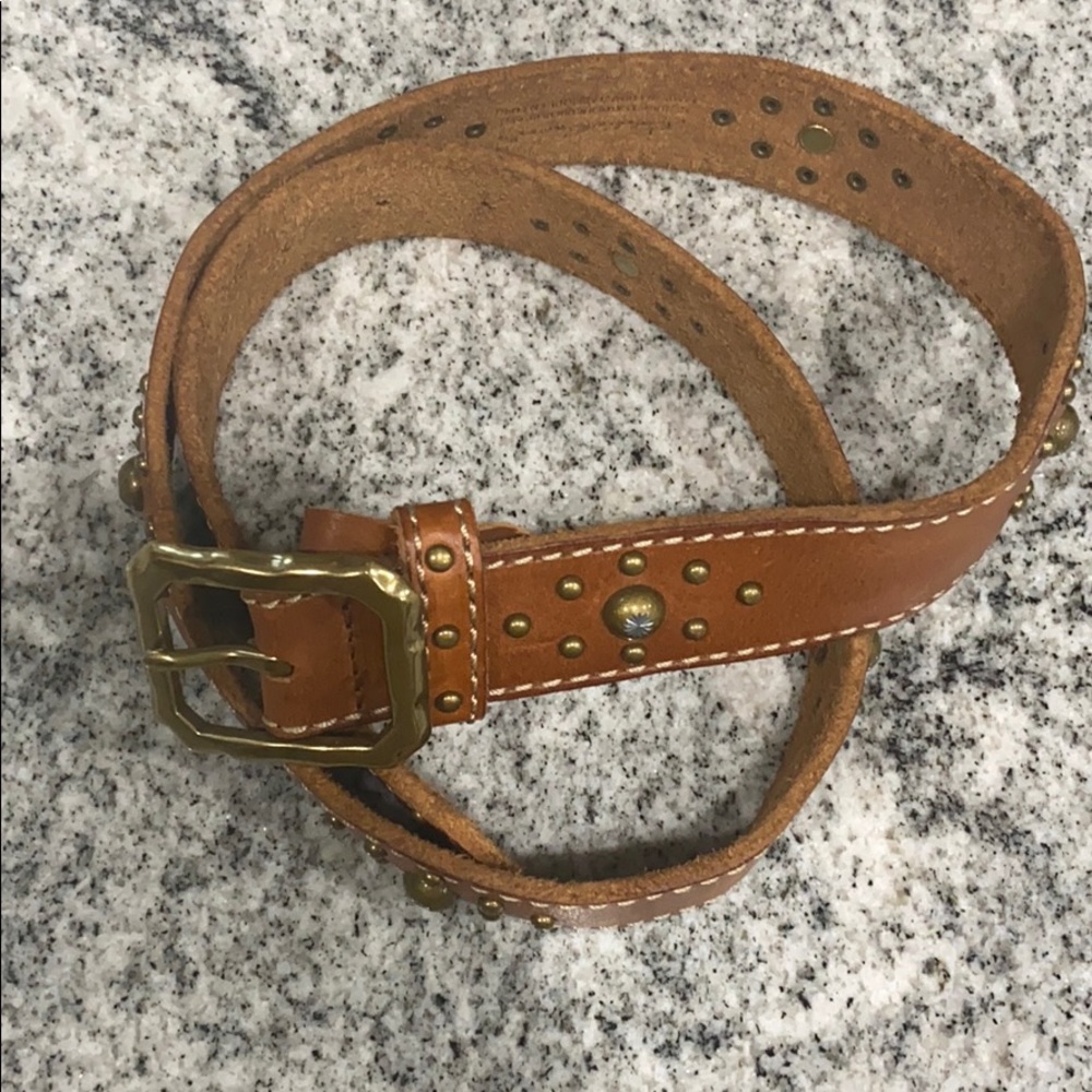 Eddie Bauer leather studded belt